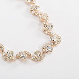 Retro Hollow Rhinestone Flower Bracelet Women