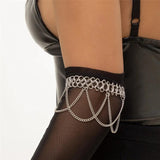 Punk Metal Tassel Arm Bracelets for Women Egirl
