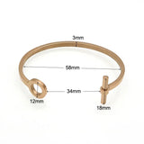 Circle Open Bangle Bracelets Women's Party Jewelry