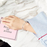 Alloy Cross Women Opening Bracelet Sweet Romantic Cuff Bangles
