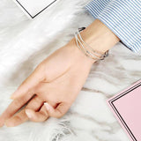 Alloy Cross Women Opening Bracelet Sweet Romantic Cuff Bangles