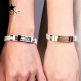 Silicone Bracelet Scorpion Charm Stainless Steel Cuff Accessory