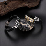 Silicone Bracelet Scorpion Charm Stainless Steel Cuff Accessory