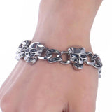 Punk Stainless Steel Wolf Head Bracelet Men Cuff Bracelets