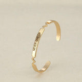 Engraved NEVER GIVE UP Cuff Bracelet Suicide Awareness Jewelry
