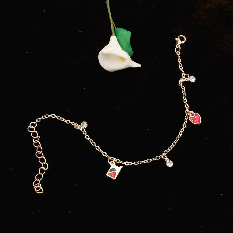 Sweet Strawberry Bracelet for Couples