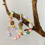 Irregular Bohemian Colorful Rock Bracelet