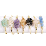 Quartz Open Cuff Bangle Natural Crystal Stone Bracelet Jewelry for Women