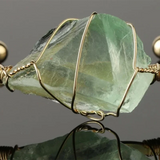 Quartz Open Cuff Bangle Natural Crystal Stone Bracelet Jewelry for Women