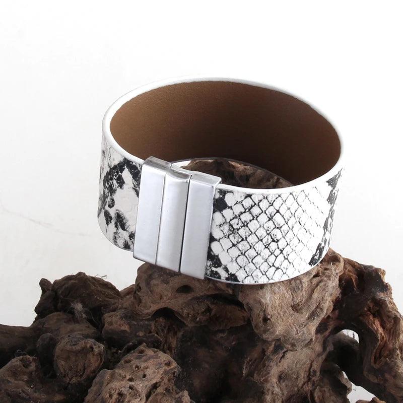 RH 2.8cm Leather Armbander Magnetic Clasp