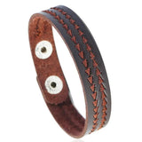 Hippie Punk Vintage Leather Arrow Charm Cuff Bracelet