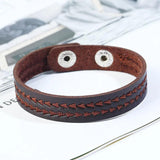 Hippie Punk Vintage Leather Arrow Charm Cuff Bracelet