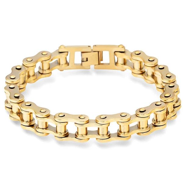 Stainless Steel Biker Bracelet Chain Punk Rock Male Bracelet