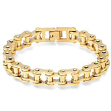 Stainless Steel Biker Bracelet Chain Punk Rock Male Bracelet