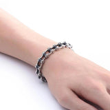Stainless Steel Biker Bracelet Chain Punk Rock Male Bracelet