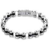 Stainless Steel Biker Bracelet Chain Punk Rock Male Bracelet