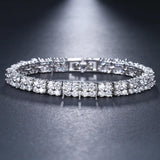 Rose Zircon Flower Bracelet for Women, Graduation Gift