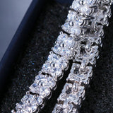Rose Zircon Flower Bracelet for Women, Graduation Gift