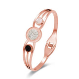 Stainless Steel CZ Bangle Bracelet Wedding Jewelry