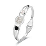 Stainless Steel CZ Bangle Bracelet Wedding Jewelry