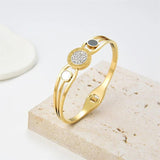 Stainless Steel CZ Bangle Bracelet Wedding Jewelry
