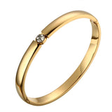 CZ Rose Bangles Stainless Steel Cuff Bracelet Wedding Gift