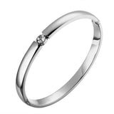 CZ Rose Bangles Stainless Steel Cuff Bracelet Wedding Gift
