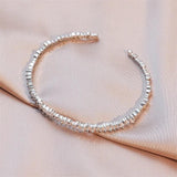 Geometric CZ Chain Bracelet for Women Wedding Party