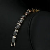 Rhinestone Women's Bracelet Green Red Zircon Chain Jewelry
