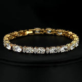 Rhinestone Women's Bracelet Green Red Zircon Chain Jewelry