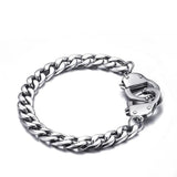 Silver Plated Handcuff Bracelet Chain Link Bangle