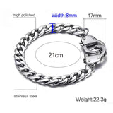 Silver Plated Handcuff Bracelet Chain Link Bangle