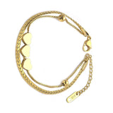 CZ Stone C Shape Bangles For Women Charm Cuff Copper Bracelets