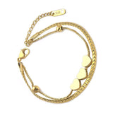 CZ Stone C Shape Bangles For Women Charm Cuff Copper Bracelets
