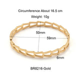 Minimalist Bamboo Joint Bracelets & Bangles 18K Steel Bangle for Women