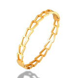 Minimalist Bamboo Joint Bracelets & Bangles 18K Steel Bangle for Women