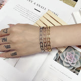 Minimalist Bamboo Joint Bracelets & Bangles 18K Steel Bangle for Women