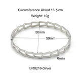 Minimalist Bamboo Joint Bracelets & Bangles 18K Steel Bangle for Women