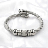 Waterproof Stainless Steel Cable Charm Bracelet for Men