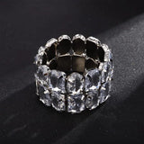 Stonefans Big Crystal Bridal Bracelet Bangle Statement Wedding Bracelet