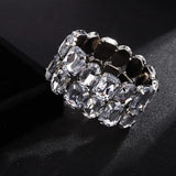 Stonefans Big Crystal Bridal Bracelet Bangle Statement Wedding Bracelet