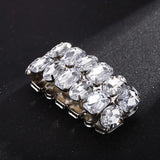 Stonefans Big Crystal Bridal Bracelet Bangle Statement Wedding Bracelet