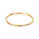 Crystal Stainless Steel Lover Bangles Cuff Charm Jewelry Gift