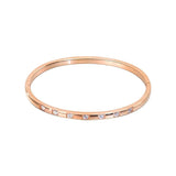 Crystal Stainless Steel Lover Bangles Cuff Charm Jewelry Gift