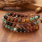 Boho Style Stone Beads Wrap Bracelet