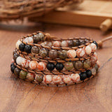 Boho Style Stone Beads Wrap Bracelet