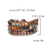 Boho Style Stone Beads Wrap Bracelet