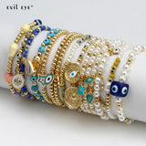 Adjustable Evil Eye Charm Bracelet Handmade for Women Girls