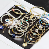 Adjustable Evil Eye Charm Bracelet Handmade for Women Girls