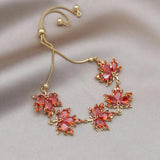 Korean Maple Leaf Stretch Bracelet for Women